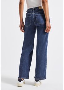 Street One Damen Loose-fit-Jeansmid blau soft washed, casual, Gr. 27, unifarben, Jeans, 75% Baumwolle, 12% Modal, 9% Polyester, 4% Elasthan, Jeans,
