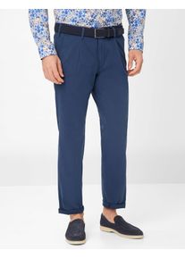Eurex By Brax Herren Bundfaltenhose "Style LUIS", blau, Gr. 25, 96% Baumwolle, 4% Elasthan, Hosen