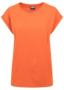 Urban Classics Herren Kurzarmshirt "Urban Classics Damen Ladies Extended Shoulder Tee", orange, casual, Gr. M, unifarben, 100% Baumwolle, Shirts