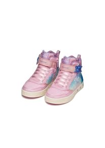 Geox Kinder Sneaker "J SKYLIN GIRL Blinkschuh", Gr. 26, bunt, Synthetik, Textil, Glitzer, sportlich, Schuhe, Schnürboots, Blinkschuh mit Glitzer und