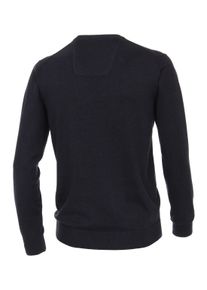 Casamoda Herren Strickpullover "Casamoda Pullover uni", blau, Gr. L, 100% Baumwolle, Pullover