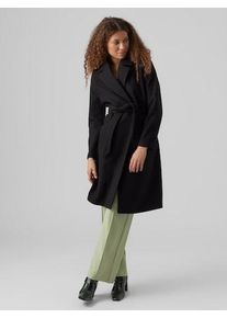 Véro Moda VERO MODA Damen Langmantel "VMFORTUNEAYA SS23 LONG COAT NOOS", schwarz, modisch, Gr. L, unifarben, Web, Obermaterial: 100% Polyester, Mäntel