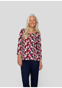 Rabe Damen Print-Shirt "T-Shirt", rot, feminin, Gr. 40, gemustert, 92%Viskose 8%Elastan, Shirts