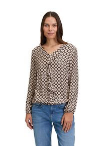 Cartoon Damen Shirtbluse "Cartoon Blusenshirt mit Volant", bunt, modisch, Gr. 36, Obermaterial: 100% Viskose., Blusen