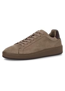 Herren Sneaker, MARCO TOZZI by GMK, Gr. 42, grau, Nubukleder, sportlich, Schuhe, Freizeitschuh, Halbschuh, Schnürschuh mit Kontrastbesatz