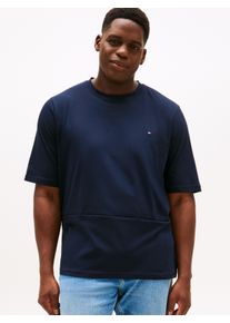 Tommy Hilfiger Big & Tall Herren T-Shirt "BT-CORE STRETCH SLIM CN TEE-B", blau, Basic, Gr. XXXL, TOMMY HILFIGER BIG & TALL, Single Jersey, Obermaterial: 95% Baumwolle, 4%