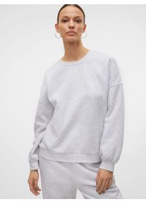 Véro Moda VERO MODA Damen Sweatshirt "VMSONJA LS SWEAT JRS NOOS", grau, modisch, Gr. XS, unifarben, Sweatware, Obermaterial: 52% Baumwolle, 48% Polyester,