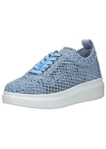 Mustang Shoes Damen Sneaker "Mustang Shoes Sneaker Baumwolle", Gr. 38, blau, Textil, casual, Schuhe