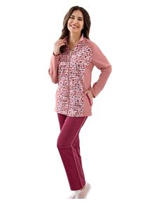 Damen Shirtjacke "Freizeitjacke", rot, Gr. 50, geblümt, gemustert, mehrfarbig, 100% Baumwolle, Shirts