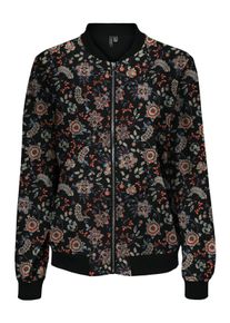 Véro Moda VERO MODA Damen Blouson "VMCOCO L/S BOMBER AOP GA WVN NOOS"schwarz aop:ally, modisch, Gr. M, bedruckt, Web, Obermaterial: 96% Polyester, 4% Elasthan,