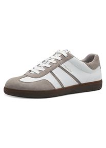 Tamaris Damen Plateausneaker, Gr. 41, weiß, Leder, Lederimitat, unifarben mit Farbeinsatz, sportlich, Schuhe, Freizeitschuh, Halbschuh, Schnürschuh