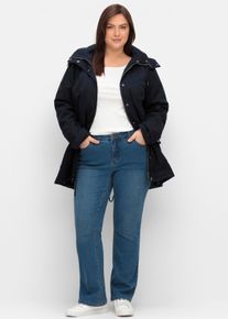 sheego Große Größen Bootcut-Jeans mit schmalem Bein und bequemer Taille, blue denim, Größe 46 - Damen