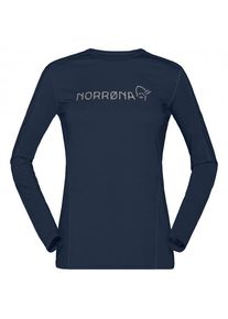 Norr&ouml;na Norrona Falketind Equaliser Merino Round Neck Merinoshirt Damen (Gr XS |blau)