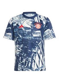 Adidas Fc Bayern München Prematch Funktionsshirt Kinder - weiß - Gr. 128 - Baumwolle