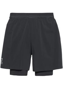 On Performance 2In1 Short FunktiOnsshorts Herren - schwarz - Gr. M - Polyester/Elastan