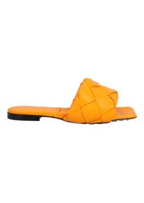 Bottega Veneta Sandalen - Lido Flat Sandal Orange - Gr. 37,5 (EU) - in Orange - f&uuml;r Damen