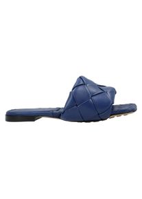 Bottega Veneta Sandalen - Lido Flat Sandal Blue - Gr. 36,5 (EU) - in Blau - f&uuml;r Damen
