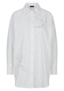 Talbot Runhof X PETER HAHN - Long-Bluse, weiss, Gr. 38 / S - Baumwolle