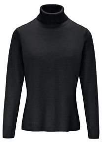 include - Rollkragen-Pullover aus Schurwolle und Kaschmir, schwarz, Gr. 42 / M - Schurwolle