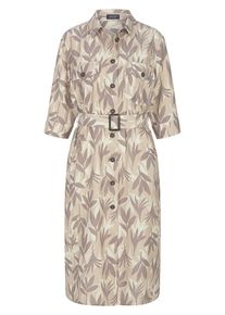 Peter Hahn Basler - Hemdblusen-Kleid, beige, Gr. 42 / M - Lyocell