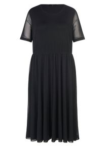 Emilia Lay - Mesh-Kleid mit Rundhals-Ausschnitt, schwarz, Gr. 40 / M