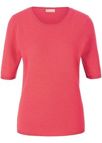 include - Rundhals-Pullover aus Schurwolle und Kaschmir, pink, Gr. 38 / S - Schurwolle
