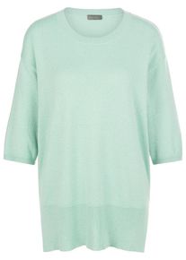 include - Rundhals-Pullover aus Kaschmir und Seide, grün, Gr. 36 / S - Seide