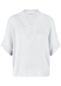 Peter Hahn - V-Pullover, weiss, Gr. 38 / S - Baumwolle