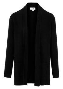Peter Hahn - Cardigan aus 100% Schurwolle, schwarz, Gr. 36 / S - Schurwolle