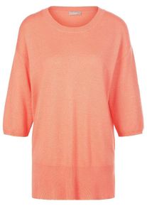 include - Rundhals-Pullover aus Kaschmir und Seide, orange, Gr. 36 / S - Seide