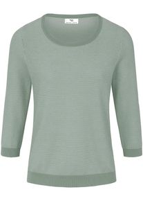 Peter Hahn - Rundhals-Pullover aus 100% SUPIMA®-Baumwolle, grün, Gr. 36 / S - Baumwolle
