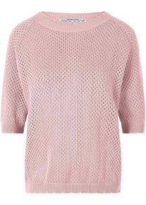 Peter Hahn - Rundhals-Pullover, rosé, Gr. 38 / S - Baumwolle
