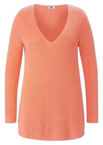 Anna Aura - V-Pullover, rot, Gr. 40 / M - Baumwolle