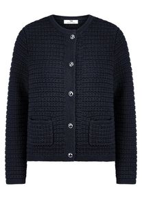 Peter Hahn - Strickjacke, blau, Gr. 36 / S - Baumwolle