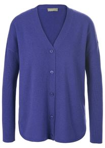 include - Strickjacke aus Schurwolle und Kaschmir, lila, Gr. 36 / S - Schurwolle