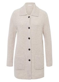 include - Long-Strickjacke, beige, Gr. 36 / S - Schurwolle