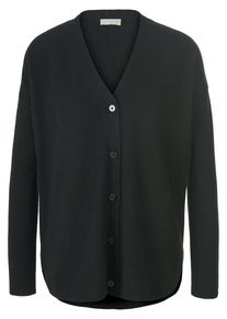 include - Strickjacke aus Schurwolle und Kaschmir, schwarz, Gr. 36 / S - Schurwolle