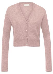 include - Strickjacke mit V-Ausschnitt, rosé, Gr. 42 / M - Kaschmir