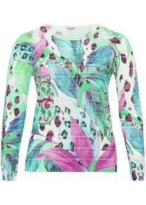 Emilia Lay - Rundhals-Pullover, mehrfarbig, Gr. 42 / M - Leinen