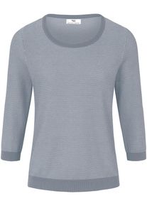 Peter Hahn - Rundhals-Pullover aus 100% SUPIMA®-Baumwolle, blau, Gr. 36 / S - Baumwolle