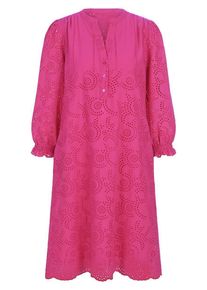 Marcel Ostertag - Kleid mit V-Öffnung am Ausschnitt, pink, Gr. 36 / S - Baumwolle