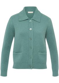 include - Strickjacke, grün, Gr. 44 / L - Schurwolle