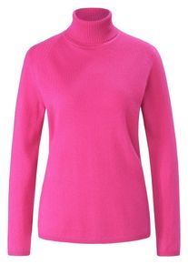 include - Rollkragen-Pullover aus Schurwolle und Kaschmir, pink, Gr. 36 / S - Schurwolle