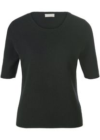 include - Rundhals-Pullover aus Schurwolle und Kaschmir, schwarz, Gr. 40 / M - Schurwolle
