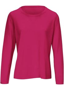 include - Rundhals-Pullover aus Schurwolle und Kaschmir, pink, Gr. 36 / S - Schurwolle