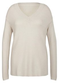 Anna Aura - V-Pullover, beige, Gr. 40 / M - Baumwolle