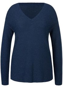Anna Aura - V-Pullover, blau, Gr. 42 / M - Baumwolle