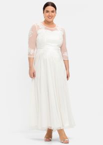 sheego Große Größen Hochzeitskleid in Corsagen-Optik, offwhite, Größe 50 - Damen