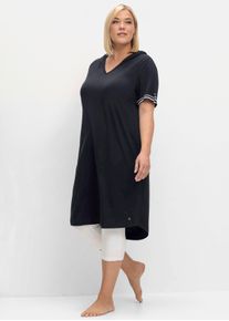 sheego Große Größen Freizeitkleid mit Kontrastdetails, tiefblau, Größe 48/50 - Damen