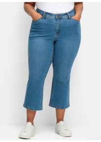 sheego Große Größen 7/8-Jeans in Bootcut-Form, blue denim, Größe 42 - Damen